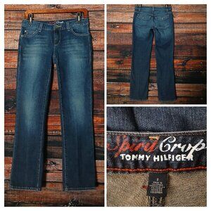 Tommy Hilfiger Jeans 2 Spirit Crop Ankle Low Rise Dark Wash Denim Flap Pocket